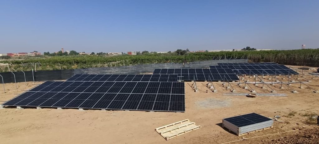 Centrale solaire au sol pour une exploitation agricole